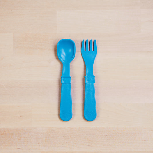 Re-Play Toddler Utensils - Sky Blue