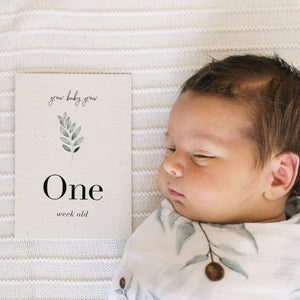 'Grow' Eco-Friendly Baby Milestone Cards