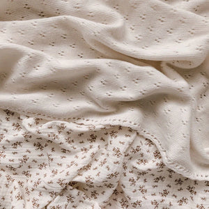 Heirloom Merino Wool Baby Blanket in Cream
