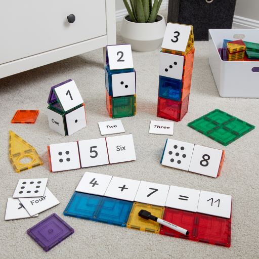 Magnetic Tile Toppers | Numeric Pack (40pc)