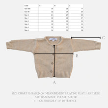 Load image into Gallery viewer, Ziggy Cardigan - Oat SIZE 2YR